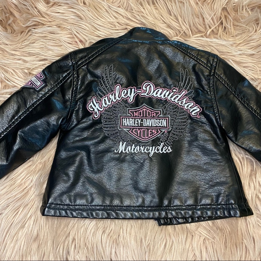 Toddler girls Harley Davidson leather jacket